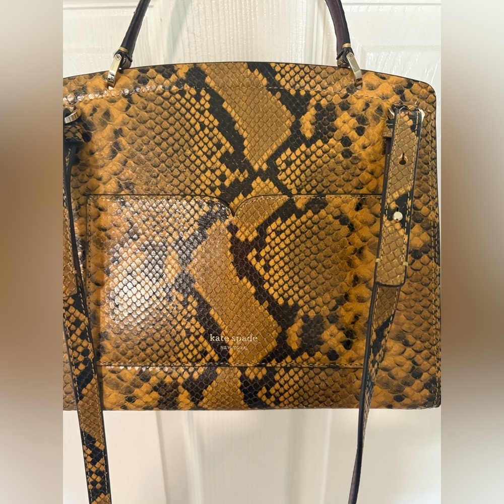 Kate Spade Romy Medium Satchel in Python-Embossed Leather | Fall 2019 Runway Bag - Picture 8 of 16